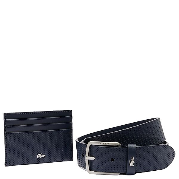 Lacoste Ledergürtel Accessoire Geschenkset - Kreditkartenetui günstig online kaufen