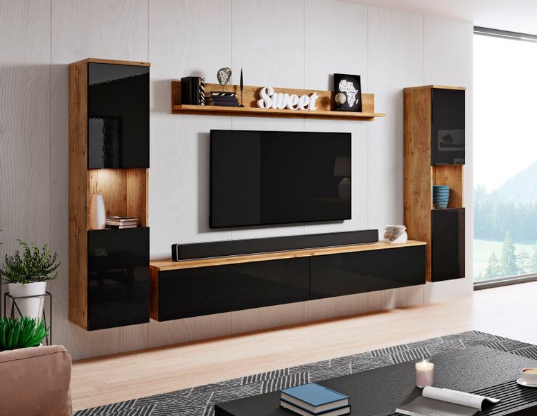 INOSIGN Wohnwand PARIS, Vitrine Türanschlag links/rechts günstig online kaufen