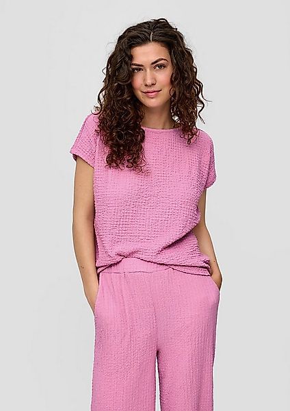 s.Oliver Kurzarmshirt T-Shirt Relaxed-Fit-Shirt in Struktur-Optik günstig online kaufen