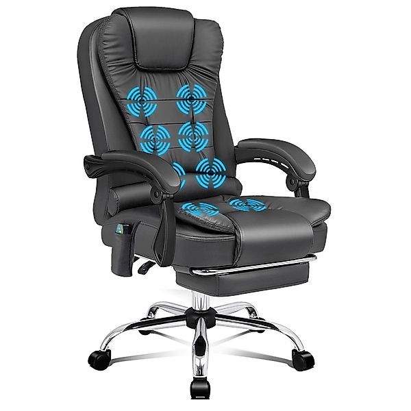 ALFORDSON Bürostuhl 8-Punkt-Massage-Vibration, Höhenverstellbarer Chefsesse günstig online kaufen