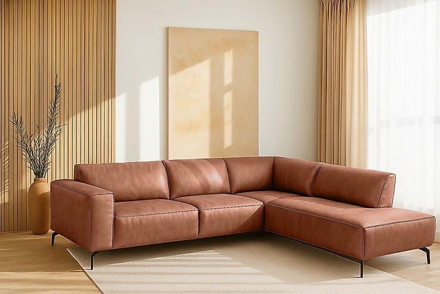 PLACES OF STYLE Ecksofa »Lorcan, Breite 275 cm, weiches Sitzgefühl« Massivh günstig online kaufen