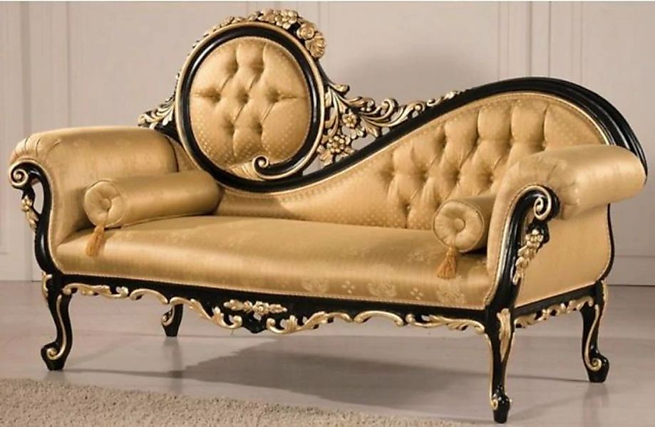Casa Padrino Sofa Luxus Barock Wohnzimmer Sofa Gold / Schwarz 170 x 70 x H. günstig online kaufen