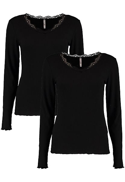 HaILY’S T-Shirt Langarm 2-er Set Spitzen günstig online kaufen
