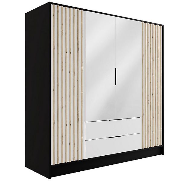 ALTDECOR Drehtürenschrank NELIA (Kleiderschrank Aluminium-Leisten Lamelle, günstig online kaufen