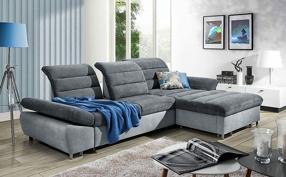 JVmoebel Ecksofa Wohnlandschaft Textil Eck Couch Garnitur Polster Ecke Sofa günstig online kaufen