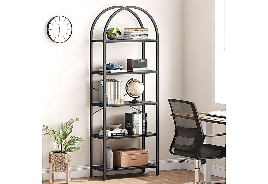 GarveeMore Bücherregal Standregal mit 5 Ebenen,gewölbt Display Racks,180x60 günstig online kaufen