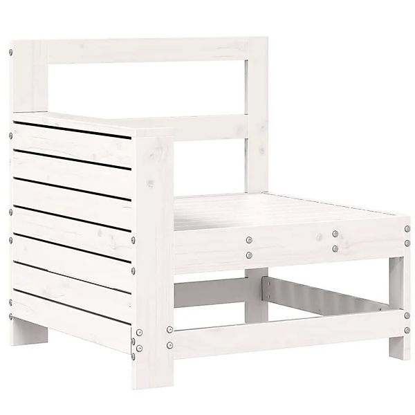 vidaXL Gartensofa mit Armlehne Weiß 69x62x70,5 cm Massivholz Kiefer 844884 günstig online kaufen