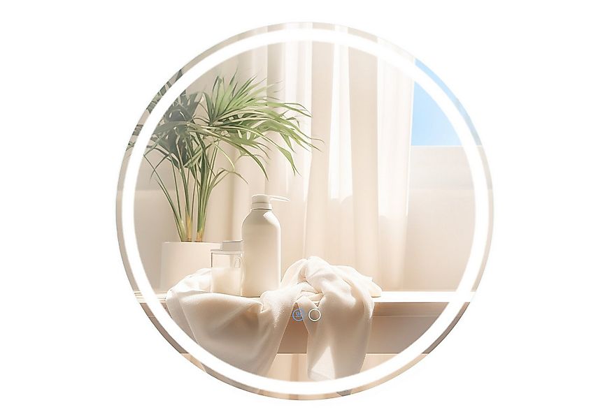 COSTWAY Badspiegel, mit Doppelte LED-Lichtquellen, Memory-Funktion, dimmbar günstig online kaufen