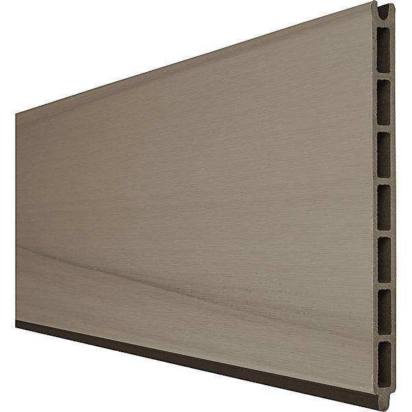 GroJa Solid Grande Einzelprofil Steckzaun 180 x 253 cm Bi-Color Braun günstig online kaufen