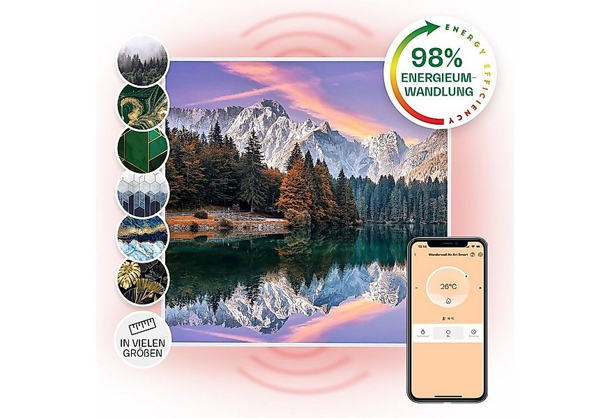 Klarstein Heizkörper Wonderwall Air Art Smart 350W, elektrische Infrarothei günstig online kaufen