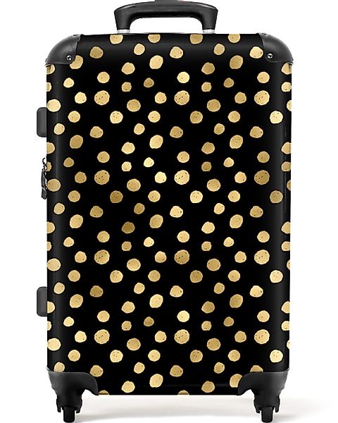 NoBoringSuitcases.com© Hartschalen-Trolley Gold - Tupfen - günstig online kaufen