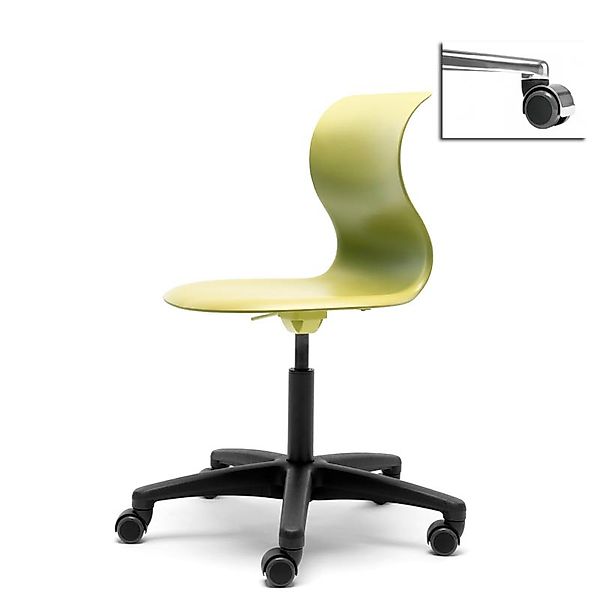 Kinderstuhl Pro 5 kiwigrün Polyamid Weich mit Chrom Abdeckung (für harte Bö günstig online kaufen