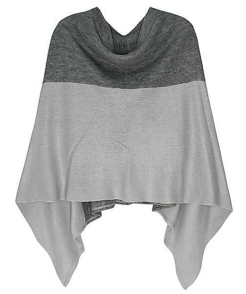 dy_mode Strickponcho Damen Strickponcho zweifarbig Überwurf Cape Pulli Stri günstig online kaufen