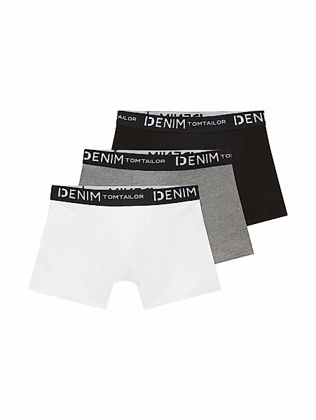 TOM TAILOR Denim Boxershorts Packung, 3 Stk. mit Logo-Stretchbund günstig online kaufen