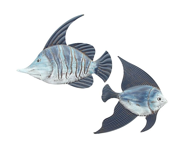 Dekoleidenschaft Wanddekoobjekt "Fische" Wanddeko aus Metall, günstig online kaufen