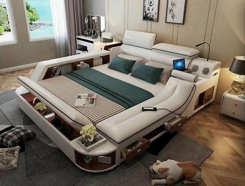 JVmoebel Bett Multifunktion Luxus Bett 180x200 Bett Leder Betten günstig online kaufen