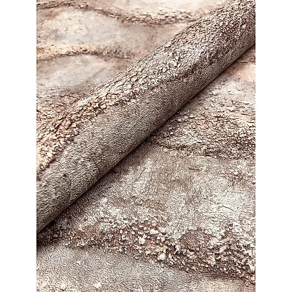 Newroom Vliestapete Lumina Kupfer Stein Modern FSC® günstig online kaufen