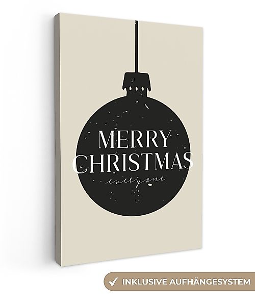 OneMillionCanvasses® Leinwandbild Weihnachtskugeln - Japandi - günstig online kaufen
