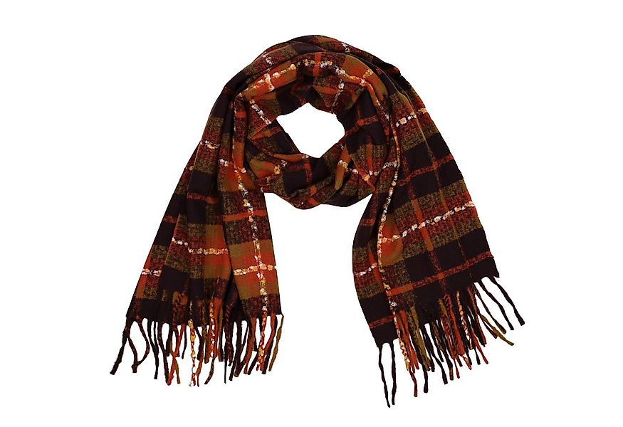 MIRROSI Modeschal weicher und warmer Schal Karo Kariert Muster mit Fransen, günstig online kaufen