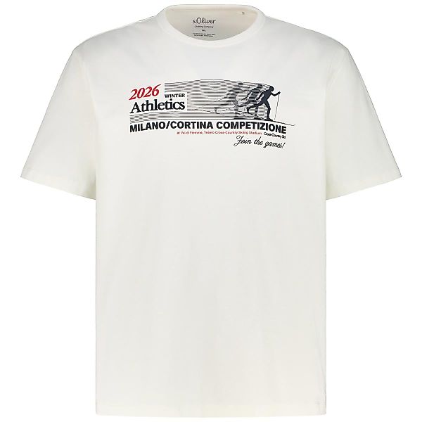 s.Oliver T-Shirt mit Print Farbe weiß Größe: 5XL günstig online kaufen