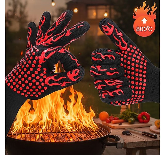 GOLDEN Grillhandschuhe Grillhandschuhe hitzebeständig feuerfeste Kochhandsc günstig online kaufen