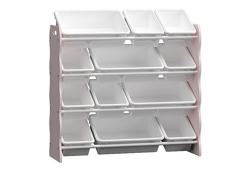 en.casa Kinderregal, »Vestnes« mit 12 Aufbewahrungsboxen 78x86x27 cm Cotton günstig online kaufen