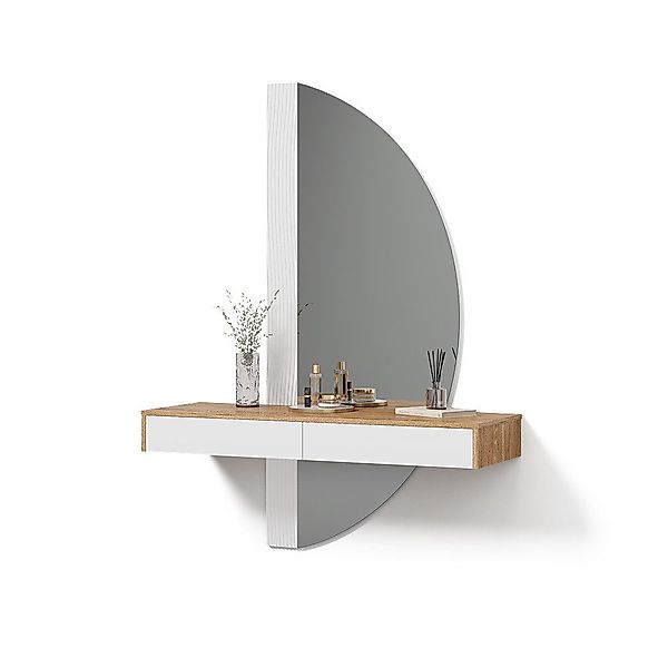 Livinity® Schminktisch Ascona, Weiß/Eiche, 120 cm günstig online kaufen