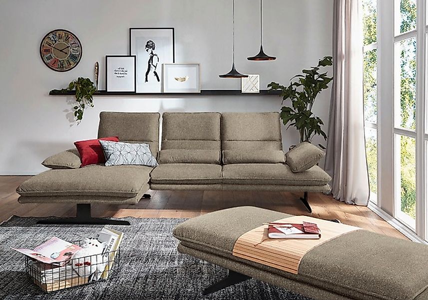 W.SCHILLIG Ecksofa »broadway, Designsofa mit tollem Sitzkomfort«, Sitztiefe günstig online kaufen