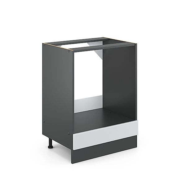 Vicco Herdumbauschrank R-Line Weiß Landhaus/Anthrazit 60 cm AP Eiche günstig online kaufen