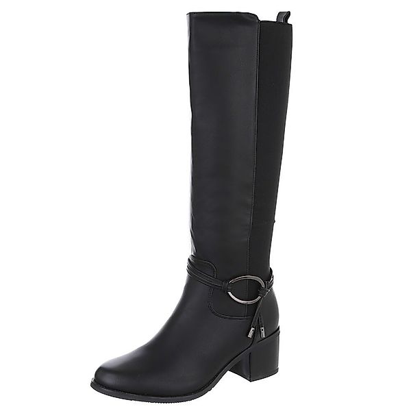 Ital-Design Elegante Damenstiefel mit Blockabsatz und günstig online kaufen