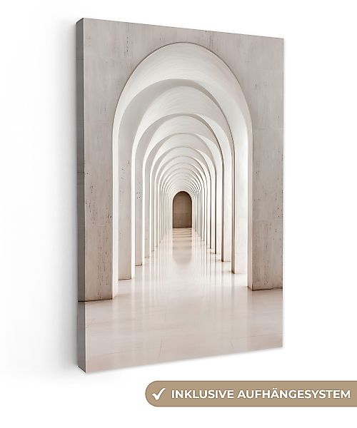 OneMillionCanvasses® Leinwandbild Flur - Bögen - günstig online kaufen
