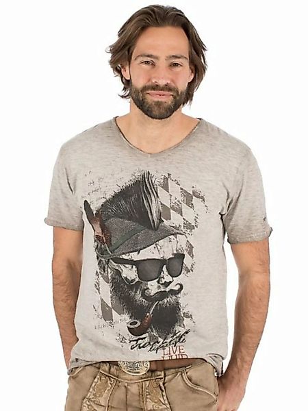 Hangowear Trachtenshirt Trachten T-Shirt FRANZL beige günstig online kaufen