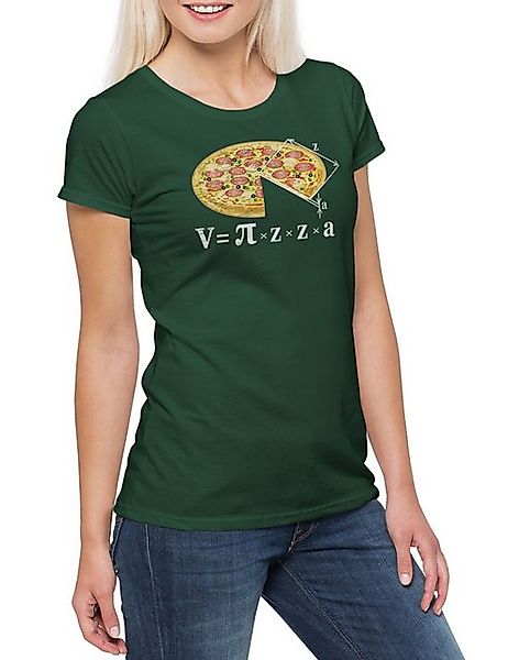 Urban Backwoods Print-Shirt V = Pizza I Damen T-Shirt Lehrer Fun Teacher Pr günstig online kaufen