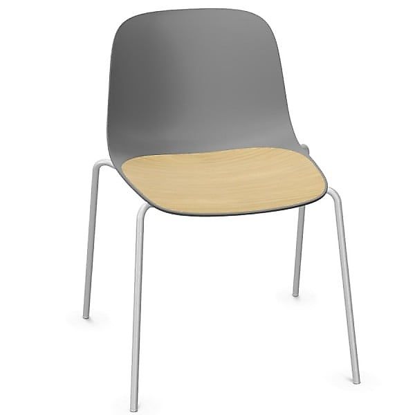 lapalma SEELA S311 | Vierbeingestell | Schale grau | Holzsitzauflage | Gest günstig online kaufen