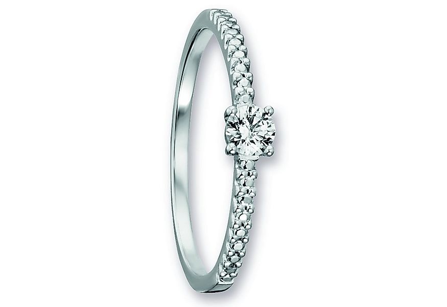 ONE ELEMENT Goldring Zirkonia Ring aus 333 Weißgold Zirkonia Ring aus 333 W günstig online kaufen