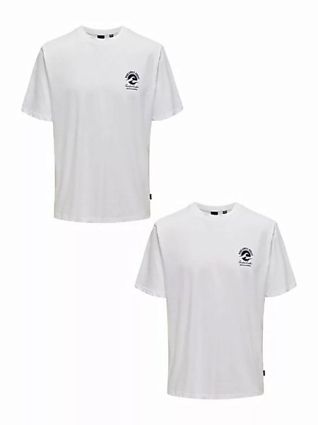 ONLY & SONS T-Shirt T-Shirt 2er-Set Kurzarm Rundhals Basic Baumwolle Shirt günstig online kaufen