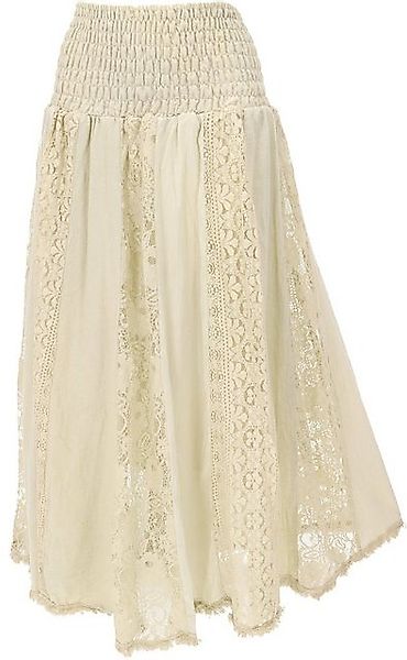 Guru-Shop Minirock Boho Spitzen Maxirock, Flamenco Rock, weiter.. alternati günstig online kaufen