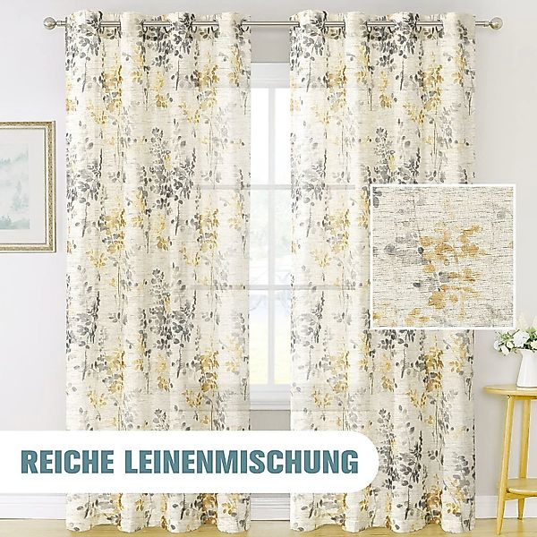 BYSURE Vorhang, Ösen (2 St), halbtransparent, günstig online kaufen