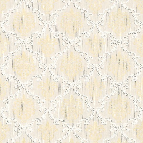 PROFHOME 956297-GU Textiloptik Tapete Barock Matt Creme Gold Beige 0,53 m x günstig online kaufen