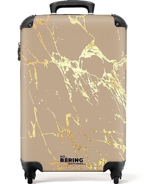 NoBoringSuitcases.com© Hartschalen-Trolley Marmor - Braun - günstig online kaufen