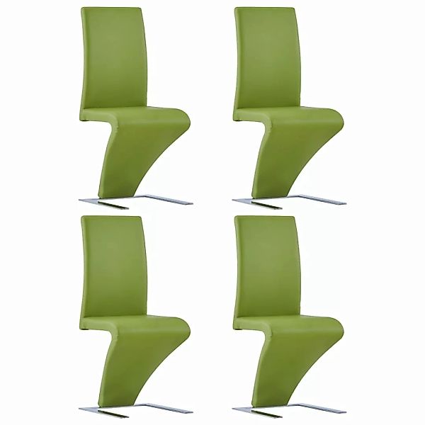 Esszimmerstühle In Zick-zack-form 4 Stk. Grün Kunstleder günstig online kaufen