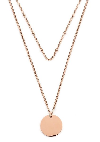 Hey Happiness Collier Layer Kette Kreis & Kugeln, Zweireihige Damen Edelsta günstig online kaufen