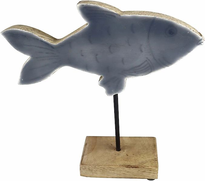 AM Design Dekofigur "Fisch aus Mangoholz und Metall", in zwei Größen günstig online kaufen