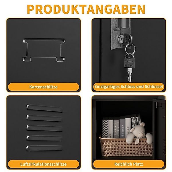Odikalo Aktenschrank Mehrzweckschrank Aufbewahrung Metallschrank 6-Türige H günstig online kaufen