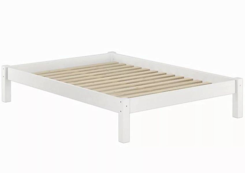 ERST-HOLZ Bett Bettgestell Kiefer massiv Holz in weiß 120x200, Kieferwaschw günstig online kaufen