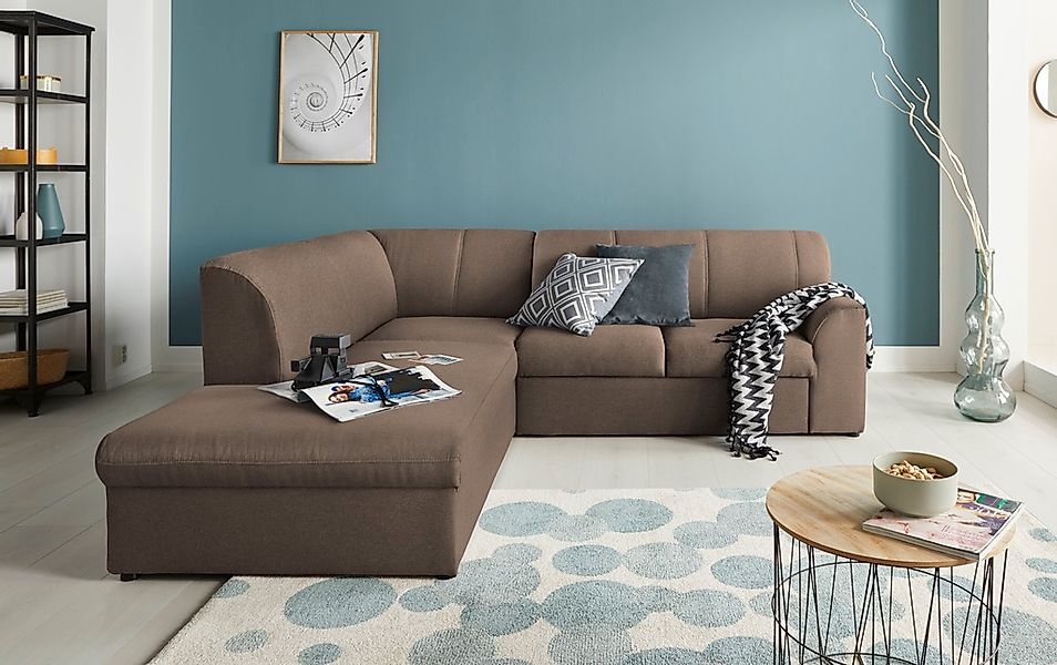 DOMO collection Ecksofa "Topper zeitlos elegant, kompakte Stellmaße, OTTOs günstig online kaufen