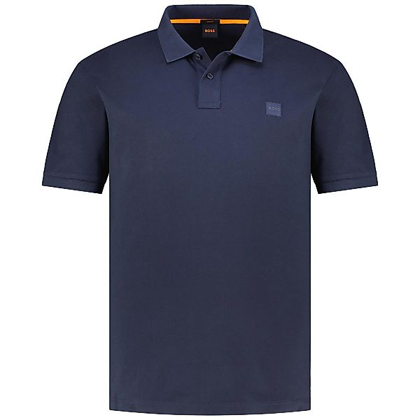 BOSS Poloshirt mit Biobaumwolle Farbe dunkelblau Größe: 5XL günstig online kaufen