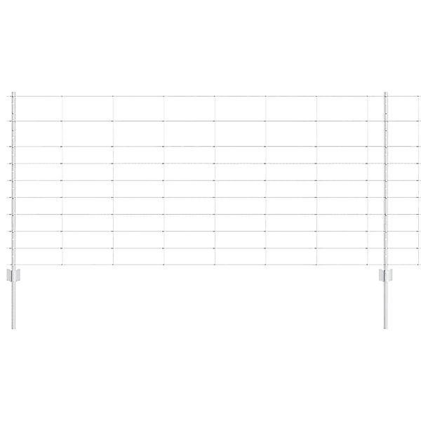 vidaXL Gartenzaun Zaun mit Pfosten Silber günstig online kaufen