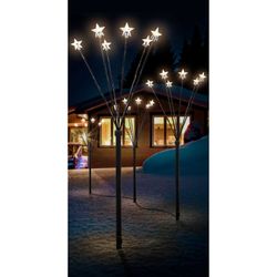 Mojawo Lichtervorhang 4er Set LED-Gartenleuchtstäbe mit günstig online kaufen