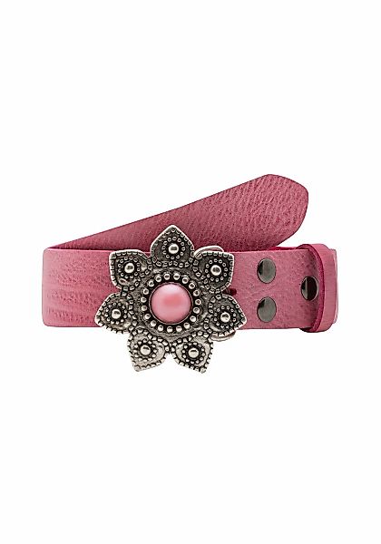 Rettungsring Gürtel Ledergürtel ""Gump Pink", mit austauschbarer Schließe " günstig online kaufen